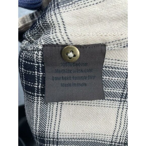 Nicholas K Roux Flannel Black Beige Check Wrap Blouse Size Small New - Picture 5 of 6